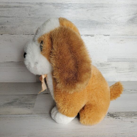 Vintage Hound Dog Plush Stuffed Animal Toy w/ Bow Tb Trading Co. CLEAN - Picture 4 of 8